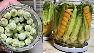 Хрустящие Маринованная БАМИЯ на Зиму Очень вкусный рецепт I Բամիայի Մարինադ Թթու I Pickled Okra [upl. by Eetsud10]