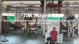 Manufacturing Process for Sintered Neodymium MagnetsStep2 HD Crushing [upl. by Sloatman623]