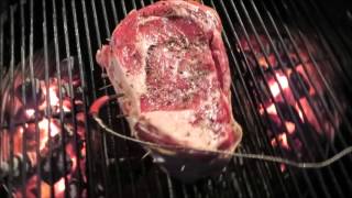 Bacon Wrapped Ribeye Roast using the igrill 2 thermometer [upl. by Anida]