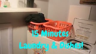 My Laundry and Dishes Routine 15 Minutes [upl. by Masha31]