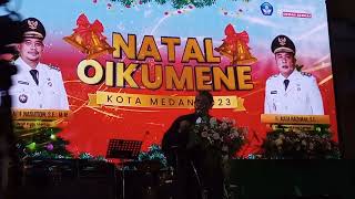 Pesan  Khotbah  Natal Oikumene 2023 Pemko Medan hkbp pgi pemko [upl. by Atiugal]