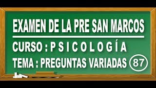 REPASO DE PSICOLOGÍA  EXAMEN PRE SAN MARCOS DE PERÚ [upl. by Alric]