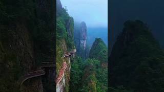 Cliff path on the mountain china sky amazing fypシ photography [upl. by Omora259]