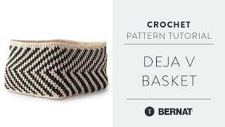 Modern Chevron Crochet Basket Tutorial  Home Decor Pattern [upl. by Marvin352]