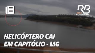 Helicóptero cai na região de Escarpas do Lago em Capitólio [upl. by Nrobyalc]