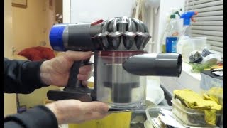 Dyson V6 amp V8 Cordless vacuum Monthly maintenance  Filters and Powerhead cleaning [upl. by Siraved]