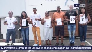 Manifestation contre Lakaz Cascavelle pour discrimination sur le droit d’admission [upl. by Pollak]