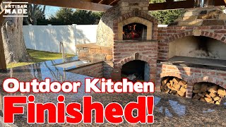 Building An Outdoor Kitchen With a Wood Fired Oven and BBQ  Part 15  Granite Countertop Install [upl. by Benetta517]