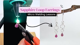 Long Pink Sapphire Loop Earrings Tutorial  Micro Welding Series for Permanent Jewelry EP18 [upl. by Einaffit392]