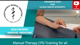 Froments Sign  Ulnar Nerve integrity Test osteopathy chiropractic wristpain [upl. by Lael]