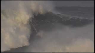 Maya Gabeira Wipeout at Nazaré  Billabong XXL Big Wave Awards 2014  Angle 1 [upl. by Aniela]