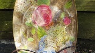 How to decoupage a glass plate [upl. by Alor]