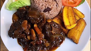 HOW TO MAKE JAMAICAN OXTAIL STEP BY STEP  FALL OFF THE BONE OXTAIL [upl. by Barney]