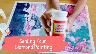 Sealing Your Diamond Painting  The Easiest and Cheapest Way  Under 10 [upl. by Sitoeht]