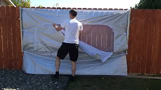 10 Canopy SUNSHADE SIDE WALLS REVIEW  Transform your canopy into a tent [upl. by Pauletta309]