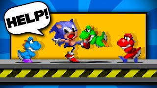 Sonic gets pet Yoshis  Sonic USB NEW UPDATE [upl. by Kered995]