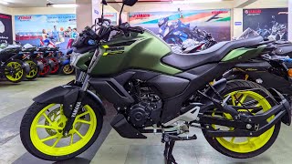 New Yamaha FZS Fi V4 DLX 2024 Model Cyber Green Colour  Detailed Review Price Mileage Features😱 [upl. by Olson]