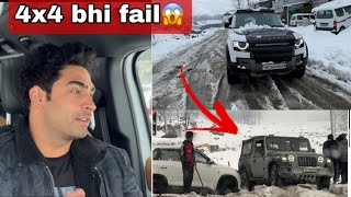 Manali Mai 4x4 bhi nahi kaam kar raha 10km tak blackice 😢🥶￼ Ajju0008 [upl. by Labors535]