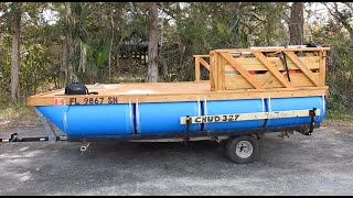 My Cheap Homemade Pontoon Boat Build 2 [upl. by Aryaz946]