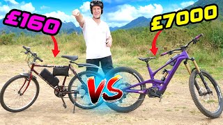 CHEAP DIY ELECTRIC MTB VS PREMIUM £7000 EBIKE [upl. by Marih365]