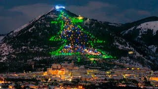 Lalbero di Natale più grande del mondo è italiano e si trova in Umbria a Gubbio [upl. by Casper]