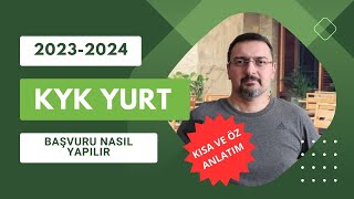 GSB KYK YURT BAŞVURUSU NASIL YAPILIR 20232024 KYK YURT BAŞVURU LİNKİ [upl. by Battiste]