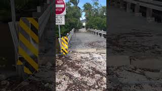 Sanibel Island Bridge Damaged Hurricane Milton hurricanemilton sanibelisland bridge [upl. by Eitak]