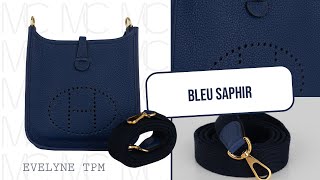 Discover the Elegance of Hermes Evelyne TPM in Bleu Saphir • MIGHTYCHIC • [upl. by Erroll]