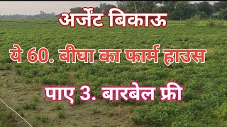 60 बिघा का फॉर्महाउस बिकाऊ पाए 3 बारबेल मुफ़्त farmland agricultural laind for salefunnyvlog [upl. by Hodge]