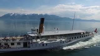 le lavaux en bateau vapeur la suisse [upl. by Halimak836]