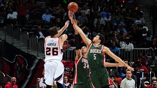 Kyle Korvers 11 points in One Minute Scorches Bucks [upl. by Xonel342]