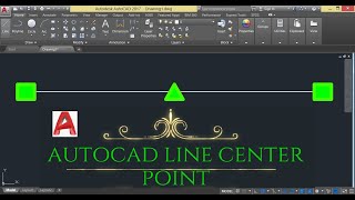 Autocad Line Center Point  Midpoint of Line [upl. by Valeria]