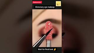 shimmery eye makeup tutorial for party and weddings 🤩 shorts viral trending makeup tutorial [upl. by Neilla]