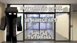 How To Make An Automatic Door In Minecraft  Simple Tutorial [upl. by Namreh]