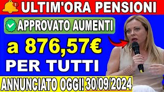 🔴ULTIMORA Confermato 0410 Aumento Pensioni e Nuova Quattordicesima Mensilità CHI RICEVE [upl. by Irolam]