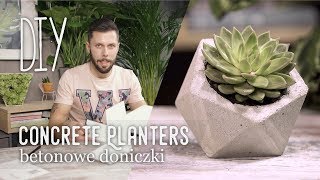 Betonowe doniczki  Concrete planters  DIY  Zrób to z ogrodnikiem Tomkiem odc 1 [upl. by Ennayrb]