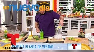 El Chef James prepara una sangría blanca de verano  Un Nuevo Día  Telemundo [upl. by Rezeile]