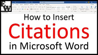 How to Insert Citations in Microsoft Word [upl. by Tneciv786]