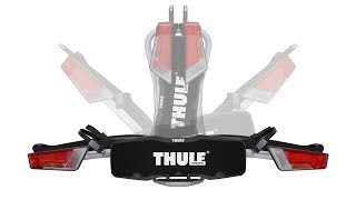 Bike Carrier Towbar  Thule EasyFold with Thule AcuTight knobs [upl. by Zaragoza]