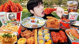 ASMR MUKBANG  직접 만든 치즈 불닭볶음면 양념치킨 김밥 치즈스틱 먹방 FRIED CHICKEN AND FIRE NOODLES [upl. by Krystin]