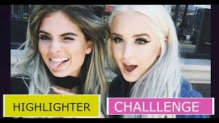 FULL FACE USING HIGHLIGHTERS Challenge  Macy Kate Carrington Durham [upl. by Arde]