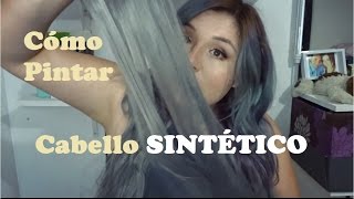 Cómo pintar cabello sintético  DIY [upl. by Stockwell]