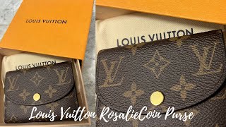 Unboxing of Louis Vuitton Rosalie Coin Purse in Fuchsia [upl. by Richter]