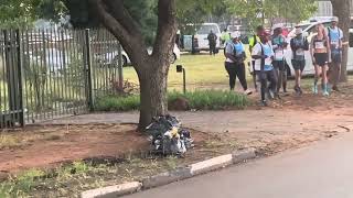 Cape Gate Vaal Marathon Gerda Steyn Warming up 1 [upl. by Turnbull]