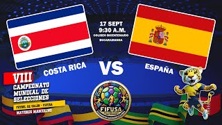 MUNDIAL FIFUSA BUCARAMANGA 2024  COSTA RICA VS ESPAÑA [upl. by Cilegna531]