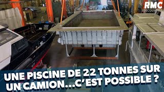 Transporter une piscine de 22 tonnes sur un camioncest possible [upl. by Doner]