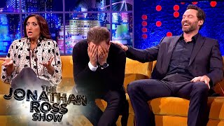 Hugh Jackman amp Taron Egerton Cant Handle Shazia Mirzas Brazilian Chat  The Jonathan Ross Show [upl. by Ardnaxila46]