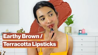 13 Best Earthy Brown amp Terracotta Lipsticks For Indian Skin Tones [upl. by Odinevneib]