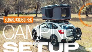 Subaru Crosstrek Camping Setup  CROSSTREK CAMPING BUILD  Overland Build car camping  Walkaround [upl. by Salina]