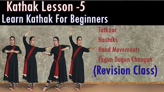 Kathak Dance Lesson 5  Learn Kathak For Beginners  Revision Class Himani Saraswat tutorial [upl. by Tnaryb]